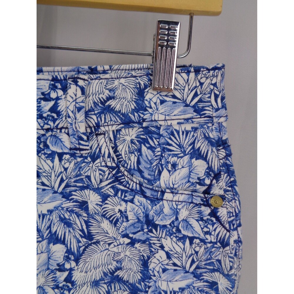 Tommy Bahama Wall of Palms Denim Jean Skirt Size 2 Floral Coastal Tropical - Picture 4 of 10